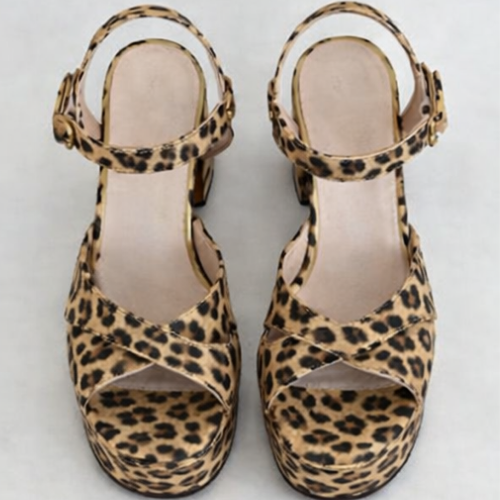 Sanadalias de Fiesta Animal Print